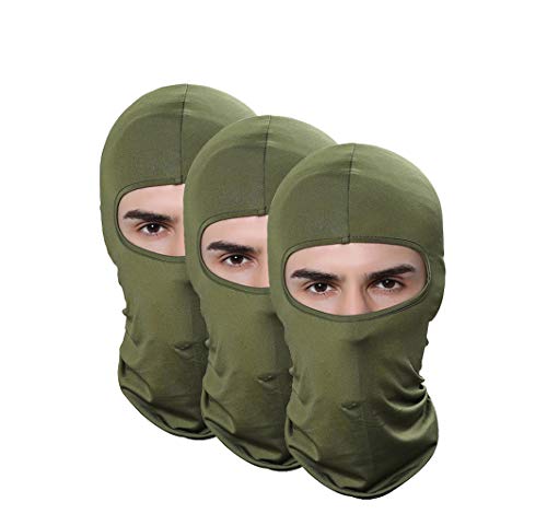 Ganway BFF13 3er Olivgrüne Sturmhaube Gesichtsmaske