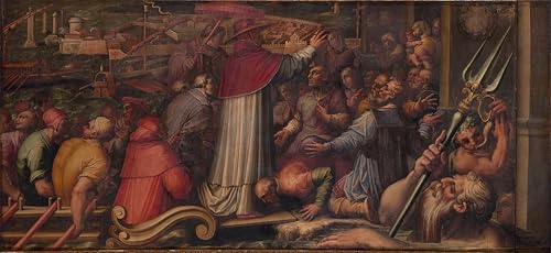 Pintura murales lienzo decorativo de Giorgio Vasari, cuadro histórico para pared 60x90cm