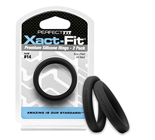 Perfect Fit #14 Xact-Fit Cockring Paquet de 2 Noir