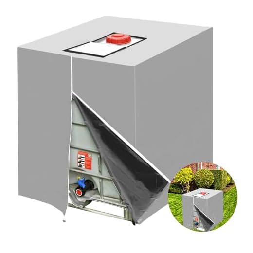 IBC Tank Abdeckung 1000L, Wassertank Abdeckplane Anti-UV Schutzabdeckung, Schutzplane Regenwassertank 1000l Wassertank Zubehör, Geeignet für 1000L IBC Tank Container Regenwassertank (120 x100x116cm)