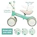 MindWare Balance Bike 1+ Year Old Baby First Bicycle for Toddlers 1-2 First Birthday Gift Ideas Interactive Montessori Ride On Toy - Oh So Fun Teal