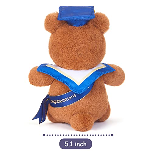 Ikasa Graduation Bear Stuffed Animal Plush Toy With Graduation Cap, 11" Bear Soft Toy Present Gift Preschool Kindergarten High School College Grad Party For Her Girl Boy Girlfriend (Bow Bear) #TOP3