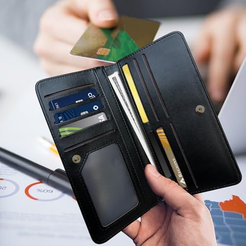 Wallets for Women Ultra Slim Thin Leather Women Wallet Wallet for Men Women, with RFID Blocking Credit Card Holder Ladies Clutch Purse Billfold Thin Wallet,Turtle and Starfish 6