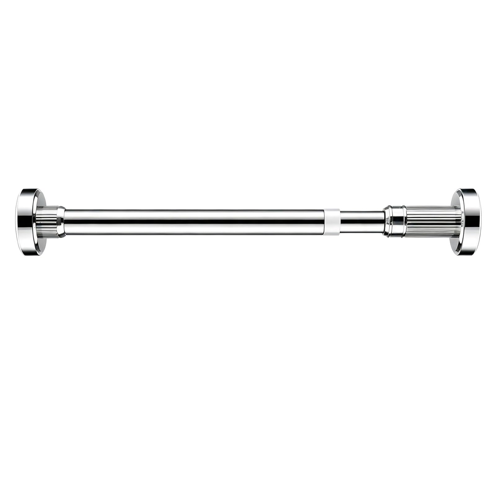 Gardinenstange Ausziehbar mit Abnehmbarem Fuß, 35 bis 320 Cm | Verstellbare Duschstange Ohne Bohren für Bad, Kleiderschrank, Fenster und Balkon(Silver,110-200cm/43-79in)