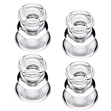 Clear Glass Candlestick Holders, Set of 4 Taper Candle Holders for Wedding, Decoration and Dinning