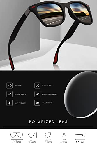 Polarized Square Sunglasses for Men Outdoors Sports Driving Sun glasses UV Protection Glasses 2 Pack4