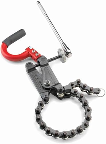 RIDGID 69982 Model 226 In-Place Soil Pipe Cutter, 1-1/2-inch to 6-inch Chain Pipe Cutter,Black/Red, Small