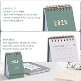 Tyqour Mini Desk Calendar 2025-2026 Small Desk Calendar Oct 2025 to Dec 2026 Desktop Calendar for School, Home and Office Supplies (Green) - Image 5