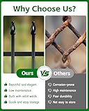 ARIFARO Dekorative Metall Gartenzaun 61cm hoch x 61cm breit 5 Pack, Tier Barriere für Hund Haustier, Grenze Gartenzaun für Outdoor Patio Rasen Hof Blumenbeet