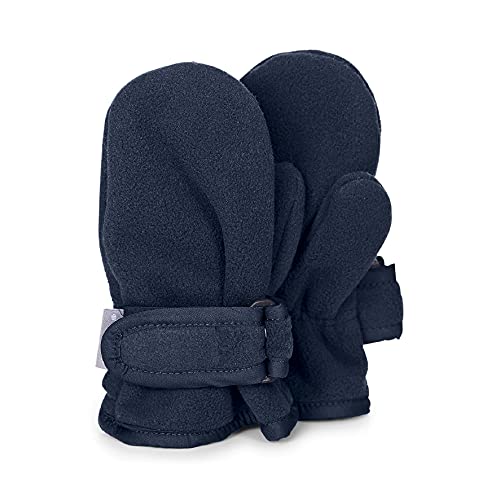 Sterntaler Moufles Micropolaires, Matière Déperlante avec Poignet Élastique et Fermeture Velcro, Âge 5-6 ans, Taille 4, Bleu Marine Cover