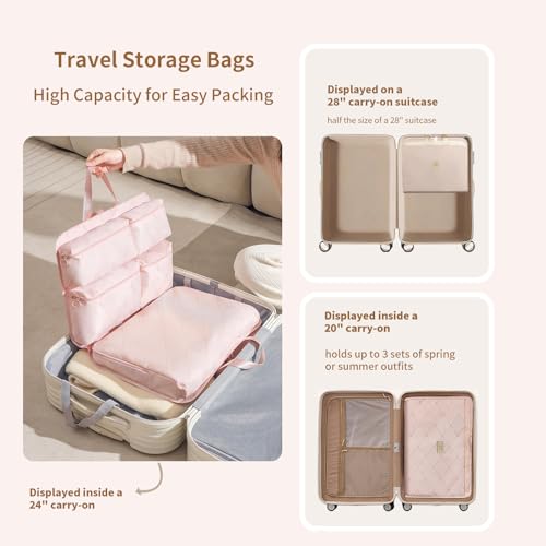 NatureNook 7-in-1 Travel Storage Bag, Foldable Hanging Packing Cube with Compartments for Clothes, Beige by NatureNook - Used condition - Image 5
