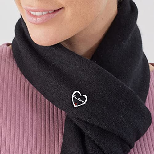 Custom4U Custom Brooch Pin Rhinestone Name Engraved Badge Pins For Women Backpacks Hats Hairdresser #TOP2