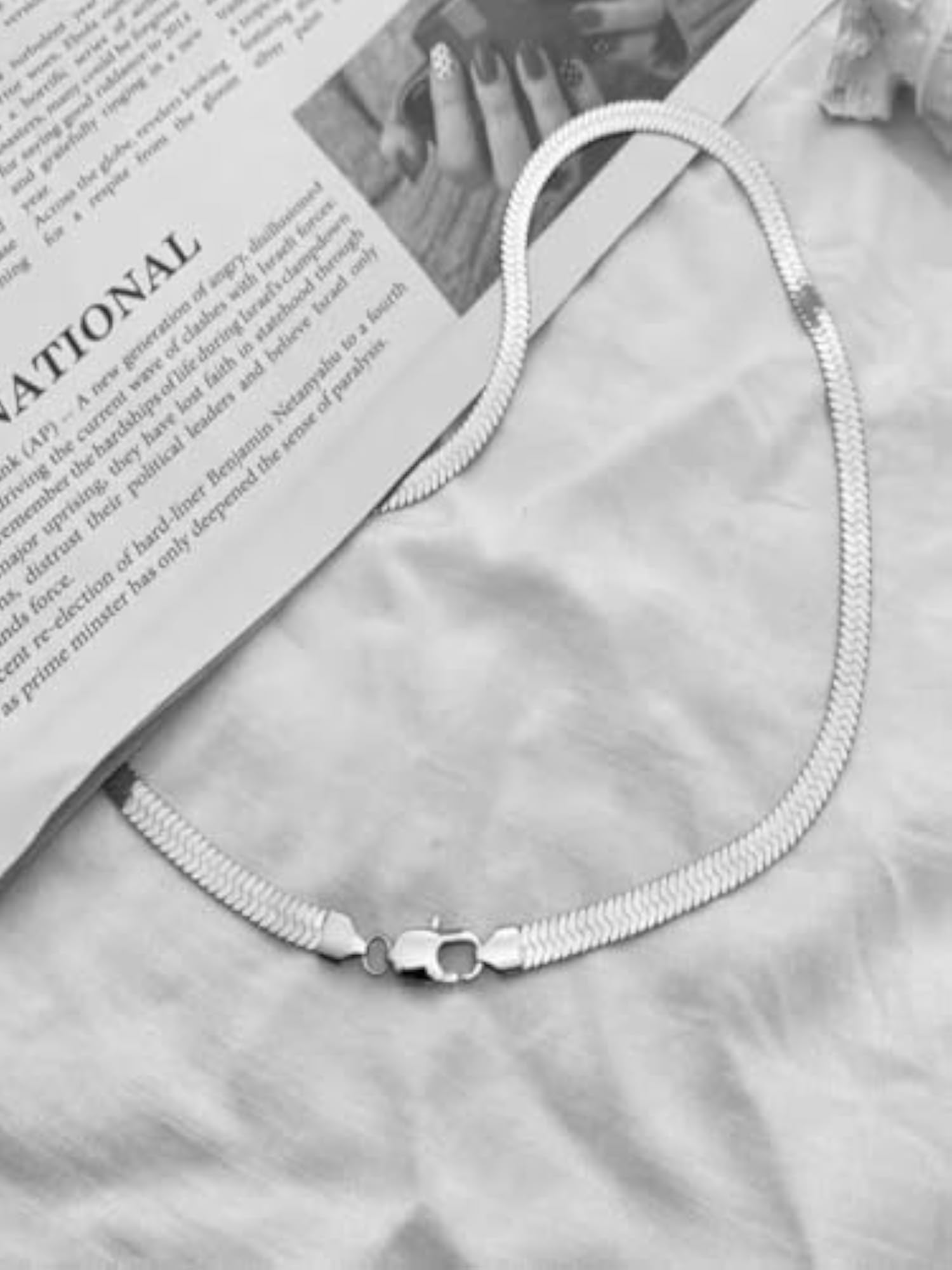 Men's Stainless Steel Long Chain Silver Necklace