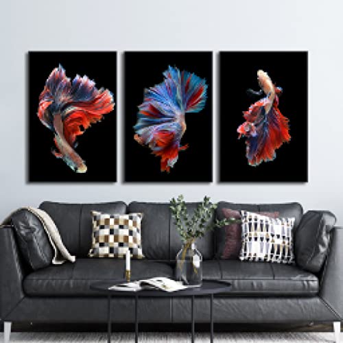 Wall art image de poisson koi zen impression minimaliste decoration murale grand format - 2