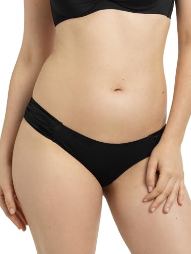 Smart & Sexy Women's Swim Secret Side Ruched Bikini Bottom, Black Hue, XL