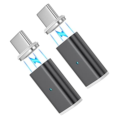 NetDot Gen10 Magnetic Fast Charging USB-C(female) To USB-C(male) Adapter for Type-C smartphones(2 pack black) Cover