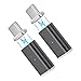 Produktbild NetDot Gen10 Magnetisch Schnelllademikro USB-C(weiblich) zu USB-C(männlich) Adapter für Android Smartphones (2 Pack schwarz)