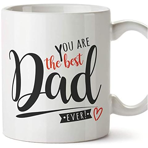 MUGFFINS Dad Mug -"Best Father in The World" - Father's Day Gift/Present for Daddy - Tea/Coffee Ceramic Cup 11oz Cover