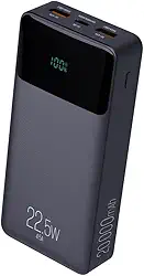 Power Bank Pro 20000mAH, Bateria Portátil Universal, Carga Rápida, Display Indicador, Entradas Micro USB e USB-C, 2 Portas USB-A, Preto, PB200BK, ELG