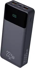 Power Bank Pro 20000mAH, Bateria Portátil Universal, Carga Rápida, Display Indicador, Entradas Micro USB e USB-C, 2 Portas USB-A, Preto, PB200BK, ELG