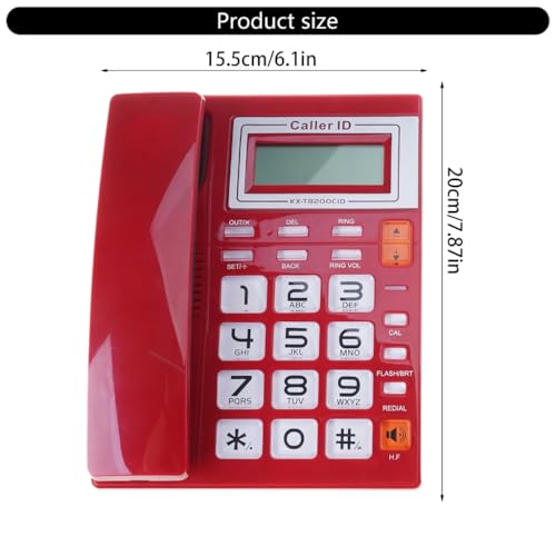 Téléphone fixe filaire à gros boutons pour maison et bureau