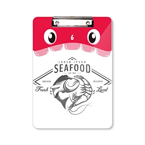Porte-bloc A4 Seafood Fish idéal pour prendre des notes au bureau