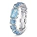 Swarovski Millenia Watch, Blue Octagon Cut Crystals, Sapphire Glass Centrepiece, and Stainless Steel Accents, Part of The Millenia Collection
