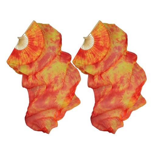 Belly Dance Fan Veils for Women 1.8M Performance Props