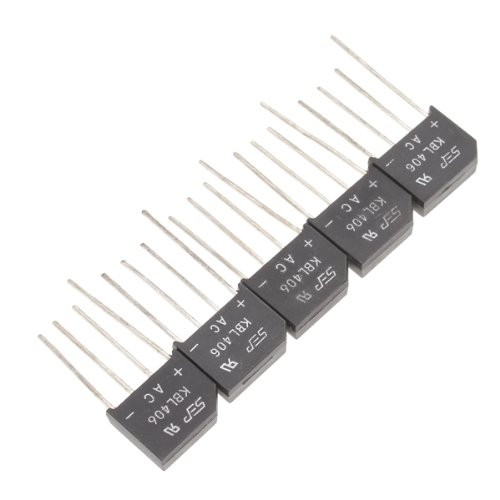 5pcs KBL406 Bridge Black - 800V Max. Peak Reverse Voltage, 4A@50¡æ Max. Average Forward Output Current - for Power Supply Projects - Electronics Hobbyists
