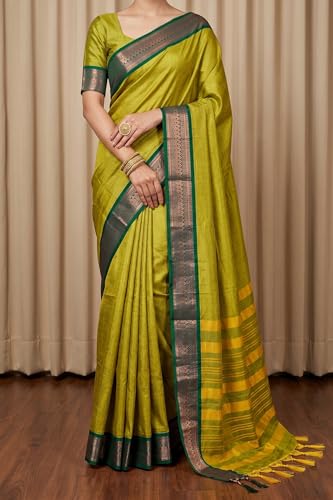 Image of SUPERLAXMI Womens Narayana Pattu Narayanpeth Cotton Silk Saree with unstitched blouse