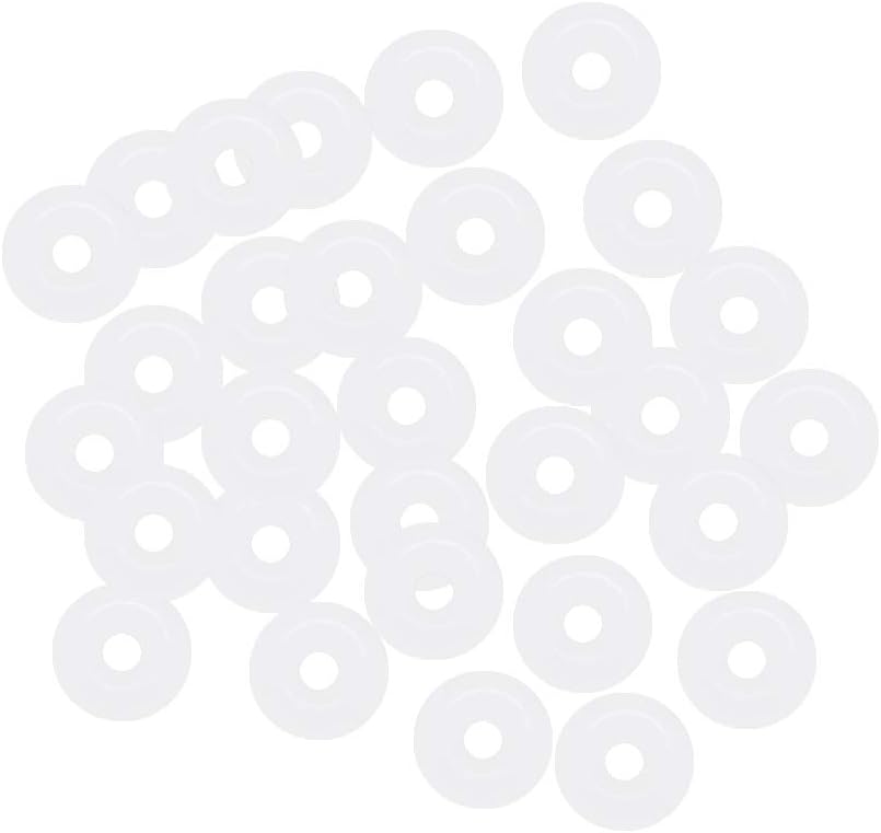 uxcell Silicone O-Rings, 4mm OD 1mm ID 1.5mm Width VMQ Seal Gasket for Compressor Valves Pipe Repair, White, Pack of 30