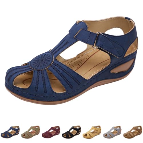 Sandales compensées bleu 41 : la solution chaussures confortables à boucle