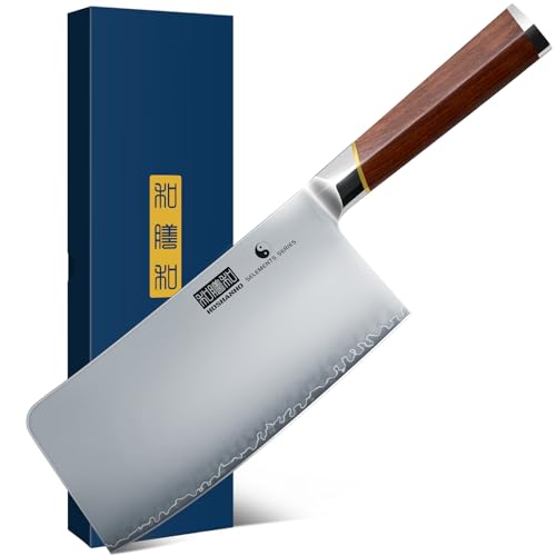 HOSHANHO Cleaver Knife 7 Inch, Razor Sharp Japanese High Carbon