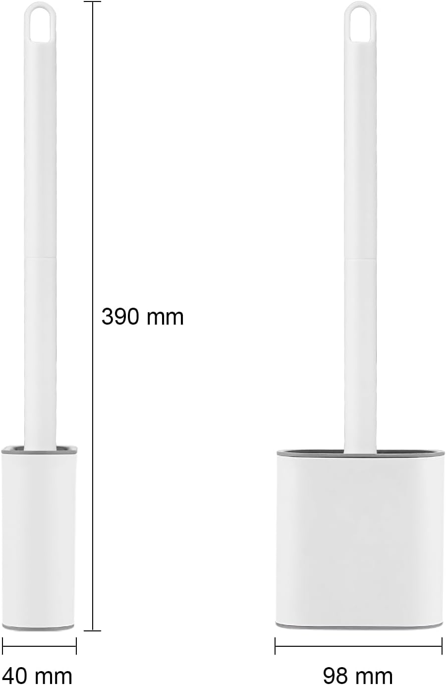 Ibergrif Brosse WC Silicone: Antibactérienne, Anti-Goutte, Séchage Rapide - Image secondaire