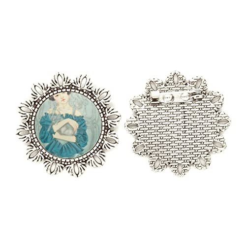 Broche de plata de flores chinas para lucir en bodas y eventos