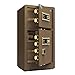 Produktbild BaoYPP Kabinett Safe Doppeltür-Digital-elektronische Sicherheit Safe Biometrische Fingerabdruck mit Zwei Schlüsseln Digital Lock Startseite Büro Hotel (Farbe : Coffee, Size : 50x45x100cm)