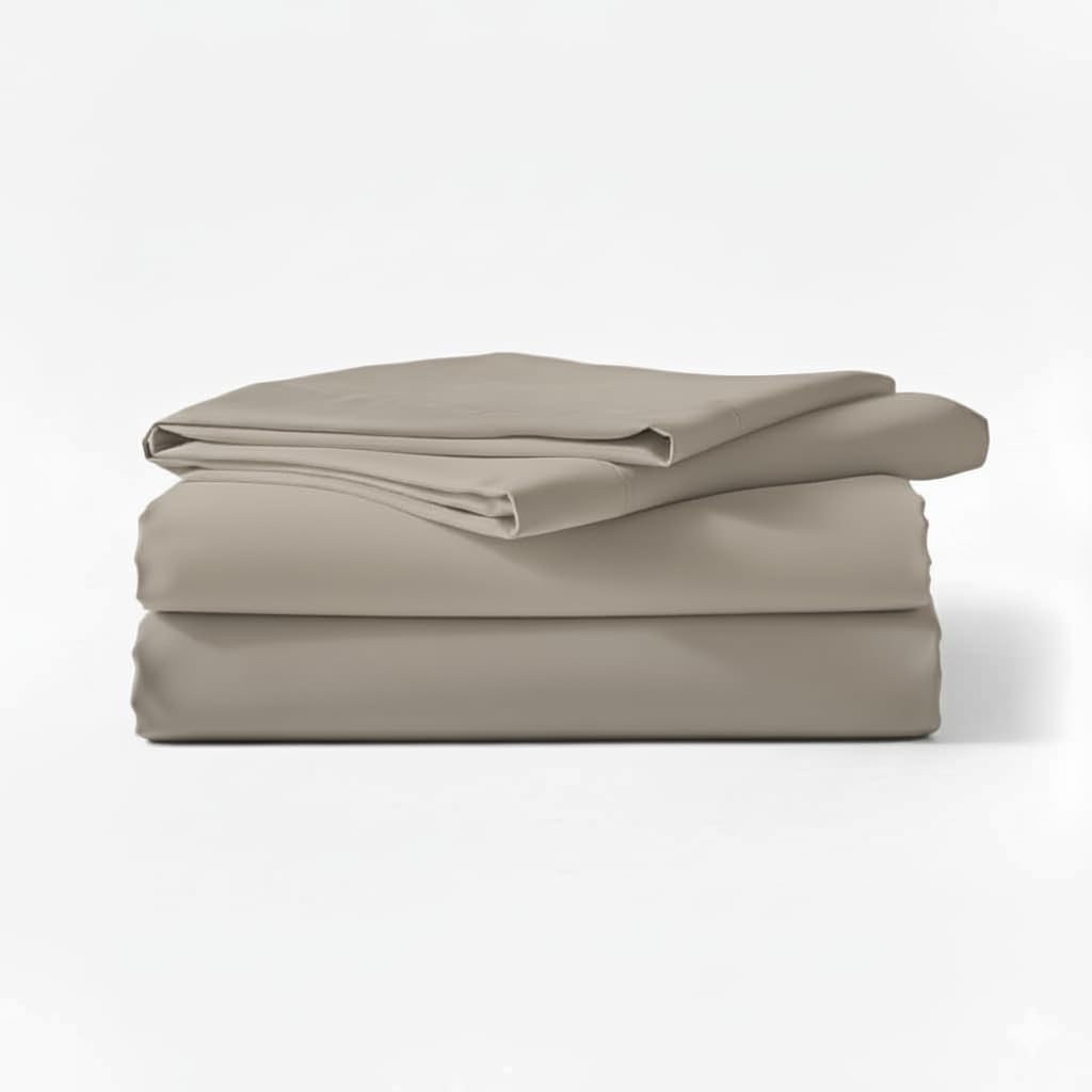 Royal Tradition Solid 650 Thread Count Cotton-Blend California King 4PC Bed Sheets Set, Beige
