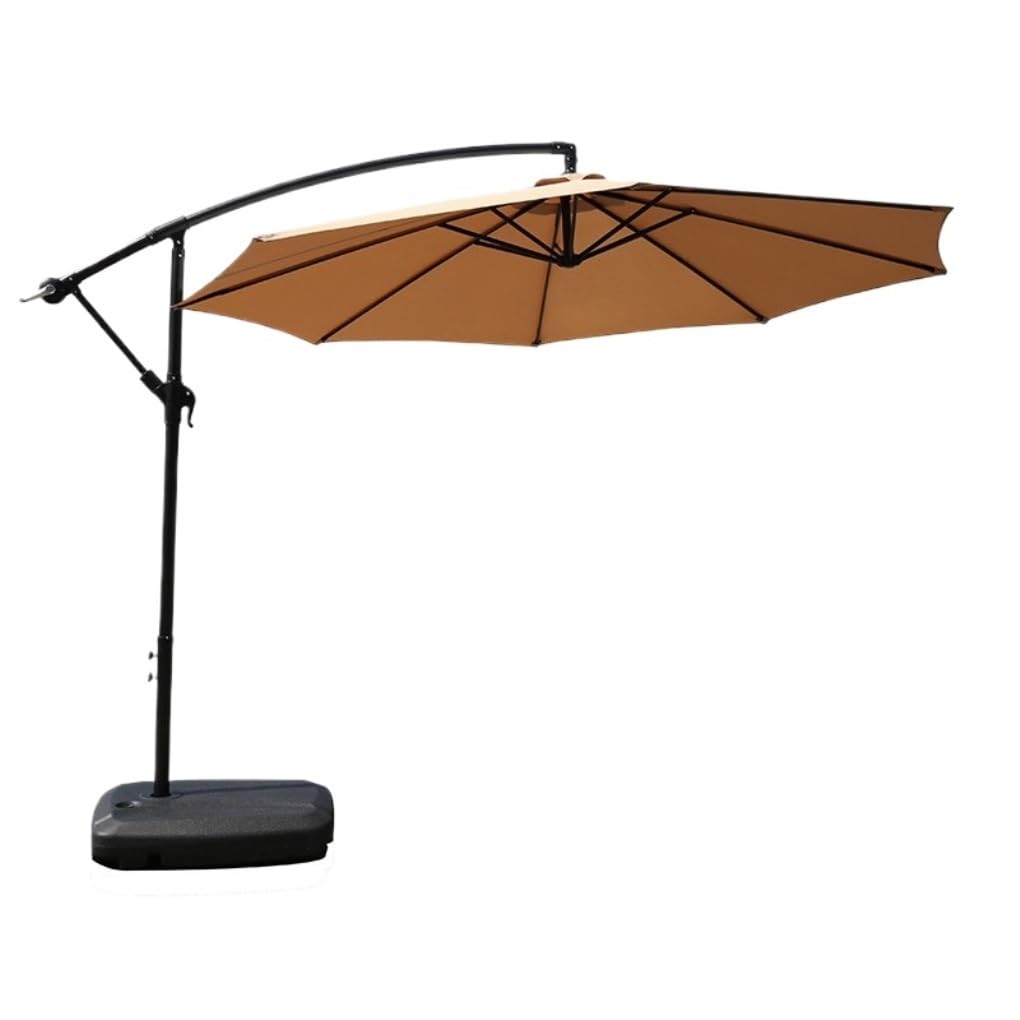 Parasol de jardín con base pesada para evitar caídas por viento suave 5