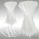 100Pcs/Set Heavy Duty Industrial Zip Toes, Tie Wraps, Zip Toes Tie Straps For Garden Plant Secure Vine, Home, Office Use (White 100mm)