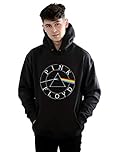 Absolute Cult Pink Floyd Men's Prism Circle Logo Hoodie Black Medium