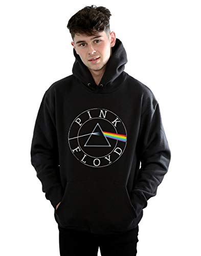 Absolute Cult Pink Floyd Men's Prism Circle Logo Hoodie Black Medium