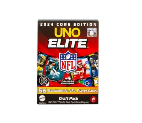 UNO Draft Pack Collector Cards Core Edition Trading Cards with 4 Surprise Foils