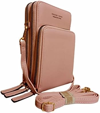 women's pink crossbody bolsa