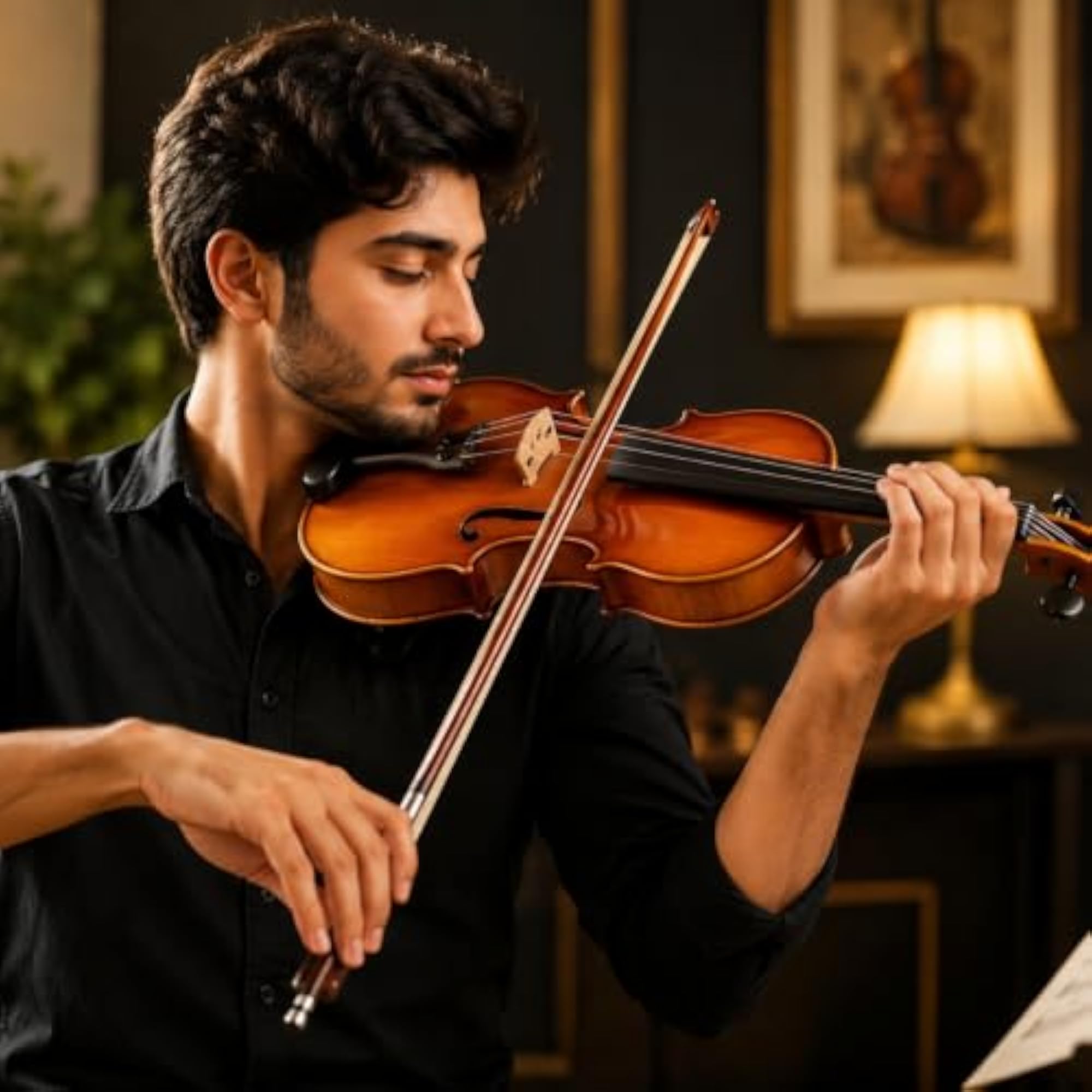 Violin Strings with Bow & Rosin Set