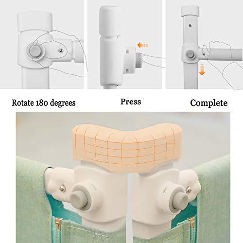 Rieles de cama seguridad para niños pequeños cuna protección compacta rosa 2m 3