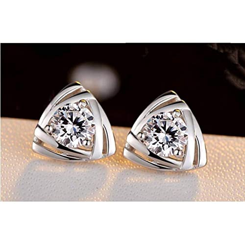 Boucles d'oreilles triangle en argent mode pour rayonner au bureau