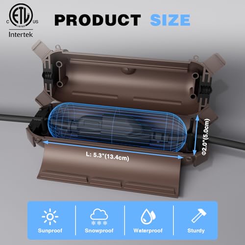 Image of [3 Pack] Flemoon Outdoor Extension Cord Safety Cover with Waterproof Seal