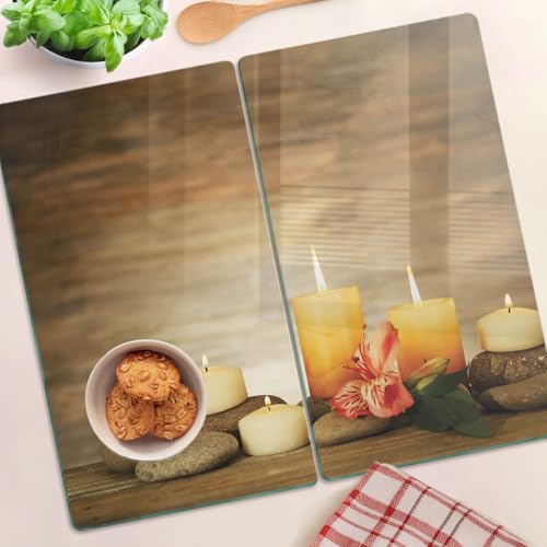Planche à découper en verre 2x30x52 cm pour protéger et décorer votre cuisine - 5