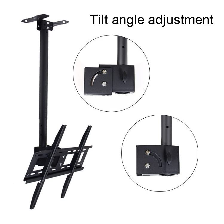Support TV plafond pour combles et surfaces voûtées réglable pour TV 40-80 pouces - 4