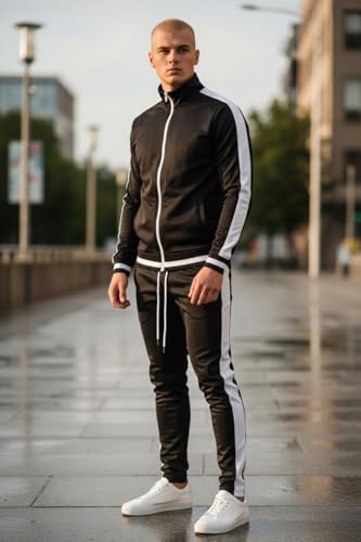 Image of SCREENSHOT Screenshotbrand Mens Hip Hop Slim Fit Track Pants - Athletic Jogger Bottom with Side Taping